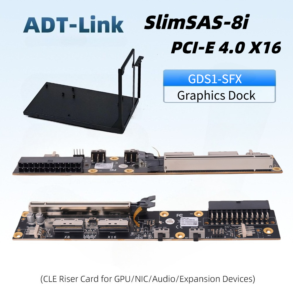 Oculink Egpu Dock Graphics Card - 듀얼 SlimSAS 8i 그래픽 GPU 도크