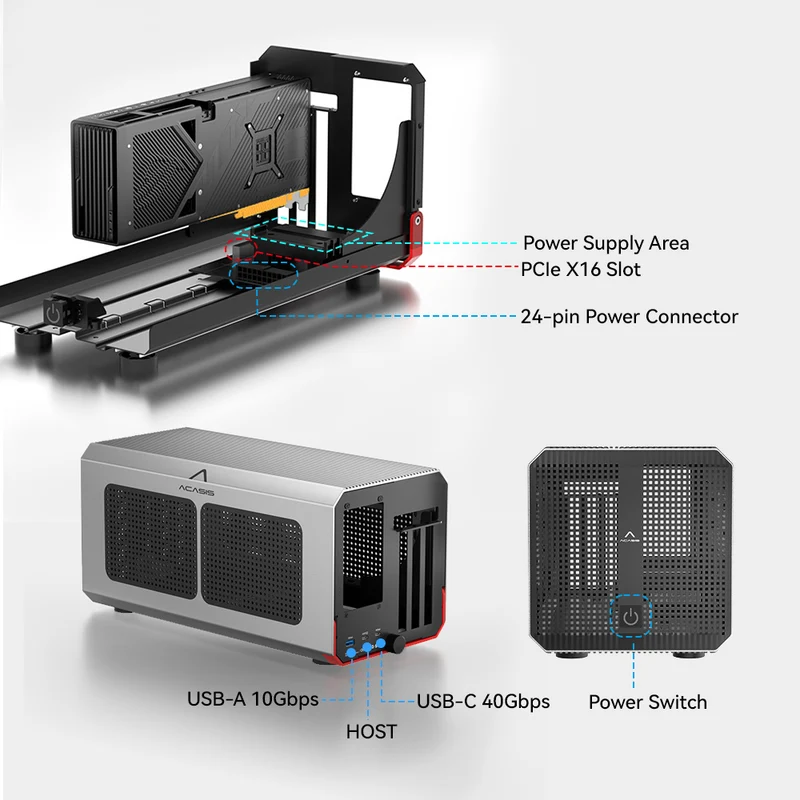 Acasis 40Gbps eGPU 엔클로저 썬더볼트 5 - Thunderbolt 4 External Gpu Enclosure 리뷰 및 가격